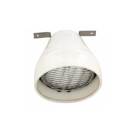 Faro da crocetta A-LINE SOFT STILL bianco conico con lente striata e staffe in acciaio inox | Onautica