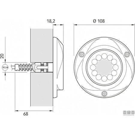 Quick Faro Subacqueo LED Challenger Delta — Bianco 45W