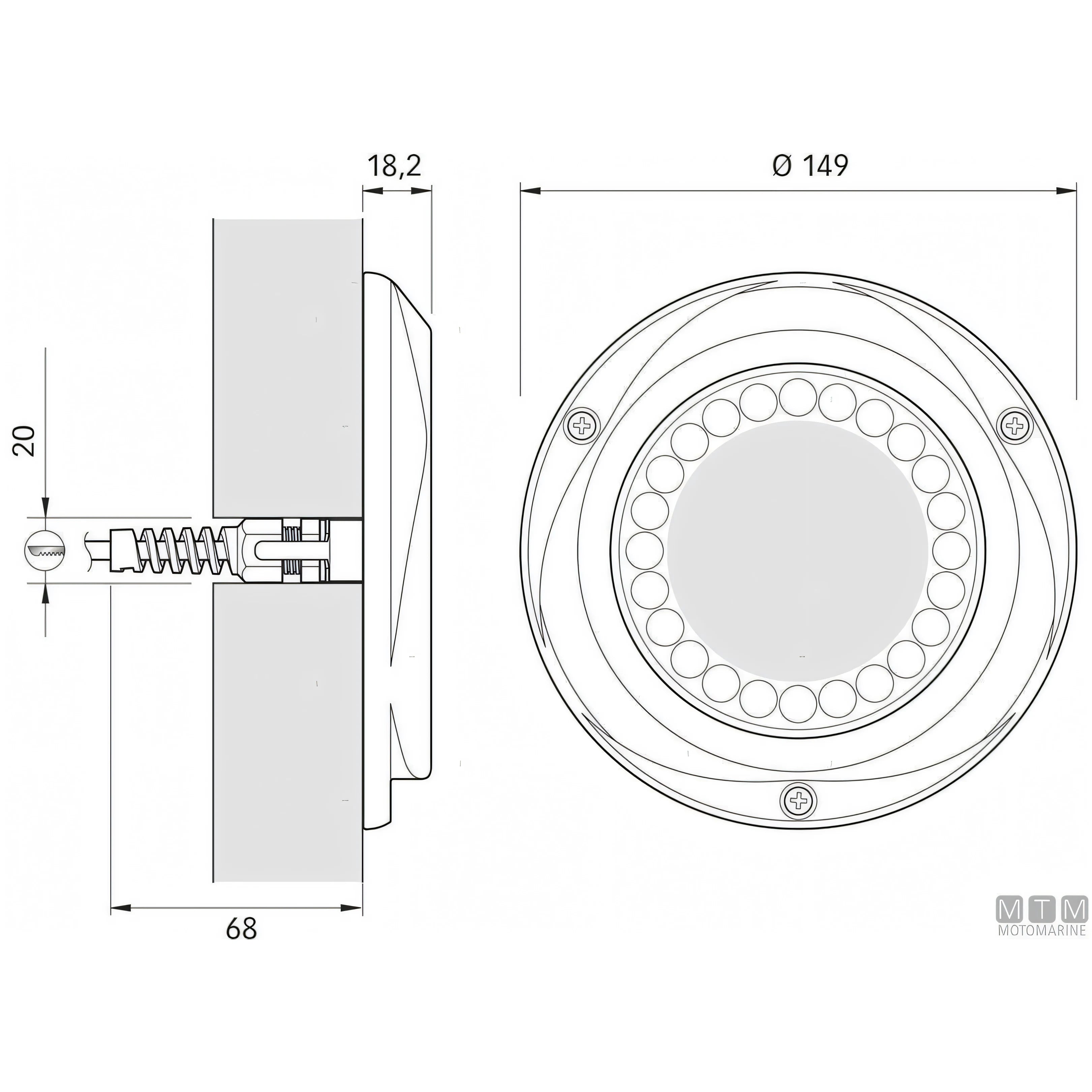 Quick Faro Subacqueo LED Challenger Delta — Bianco 60W