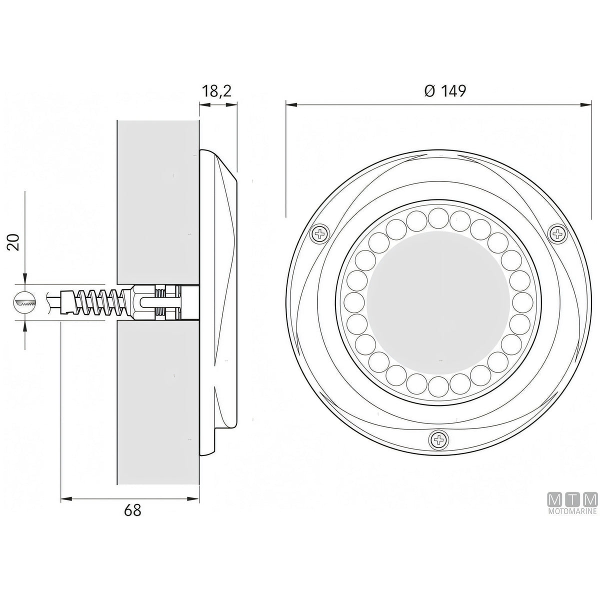 Quick Faro Subacqueo LED Challenger Delta — Bicolore 60W