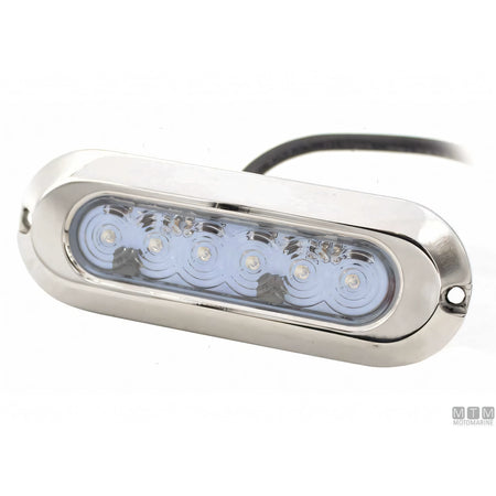 Motomarine Faro Subacqueo WK LED-30W Slim Acciaio Inox — Bianco