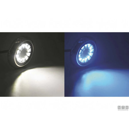 Motomarine faro subacqueo WK LED Dual Color acciaio inox — Faro LED D93mm