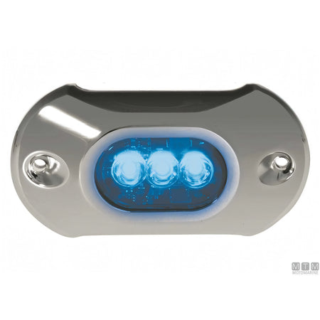 Attwood faro subacqueo LED acciaio inox — Azzurro 127x54mm