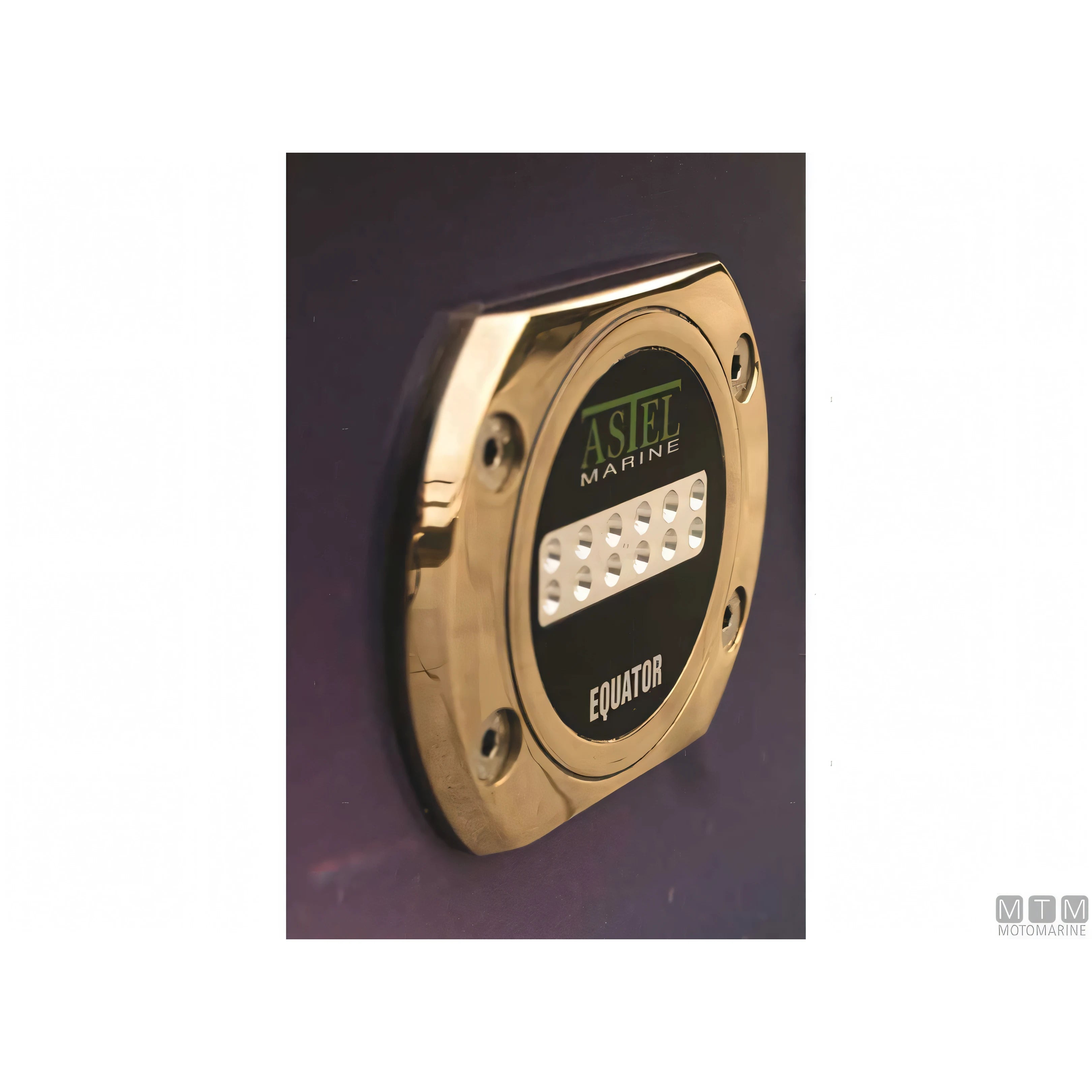 Astel Marine faro subacqueo LED Equator in bronzo — MSR0640 Blu Ø99mm