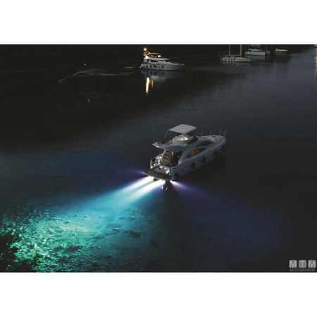 Astel Marine faro subacqueo LED Equator in bronzo — MSR0640 Blu Ø99mm