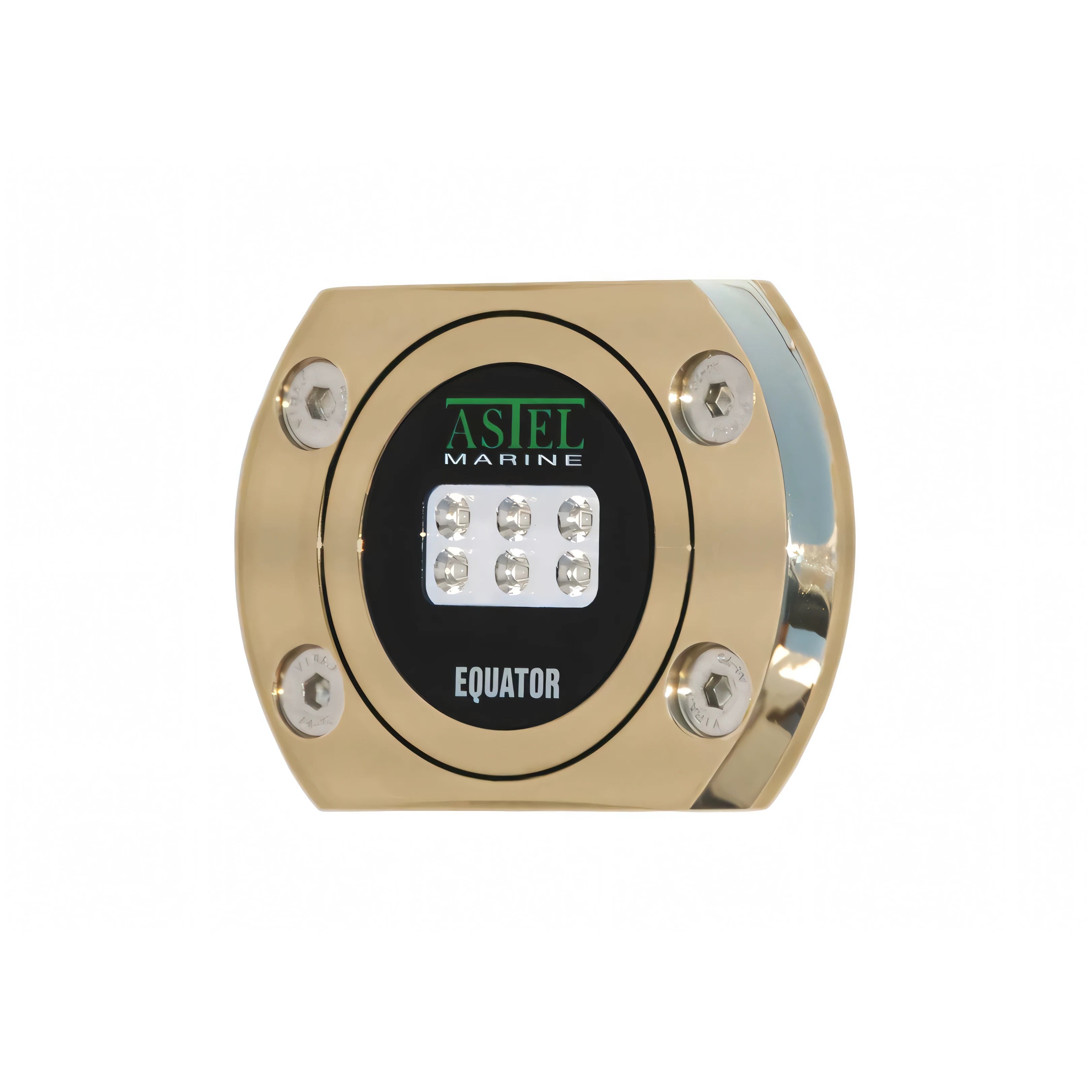 Astel Marine faro subacqueo LED Equator in bronzo — MSR0640 RGBW Ø99mm