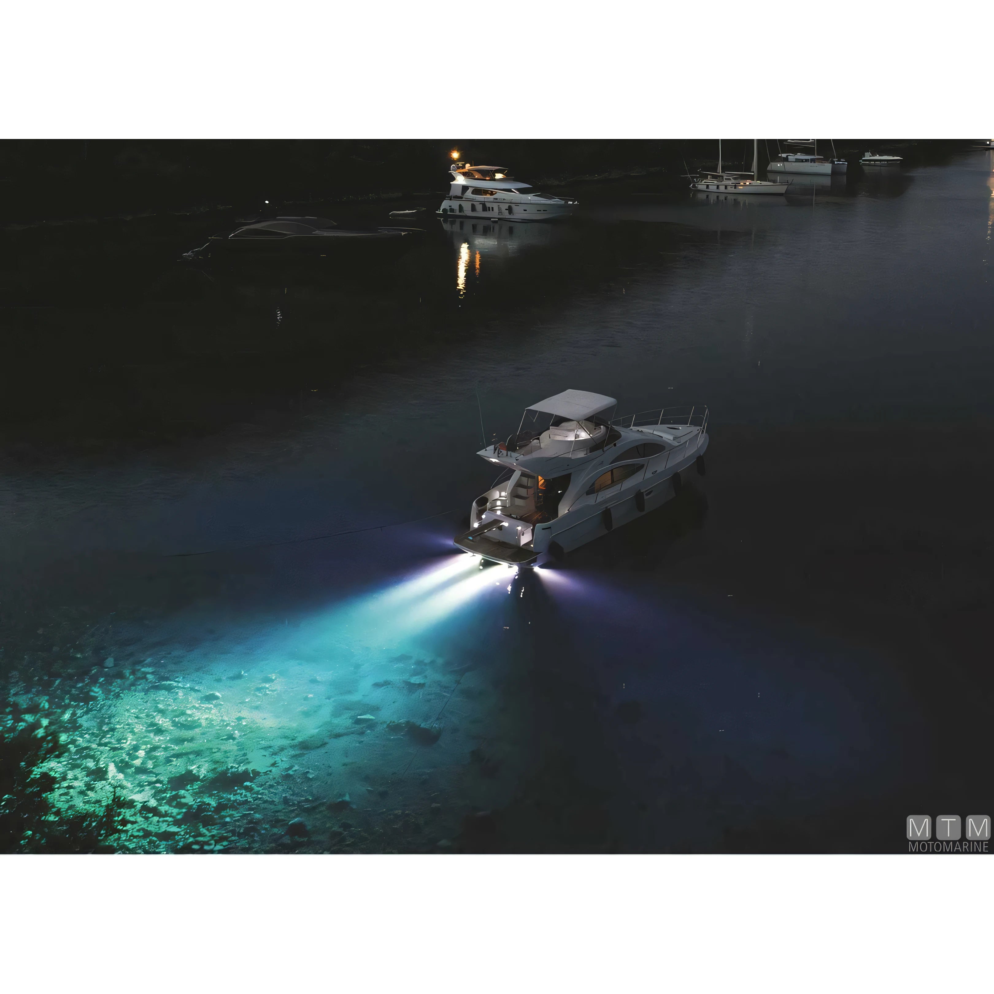 Astel Marine faro subacqueo LED Equator in bronzo — MSR0640 RGBW Ø99mm
