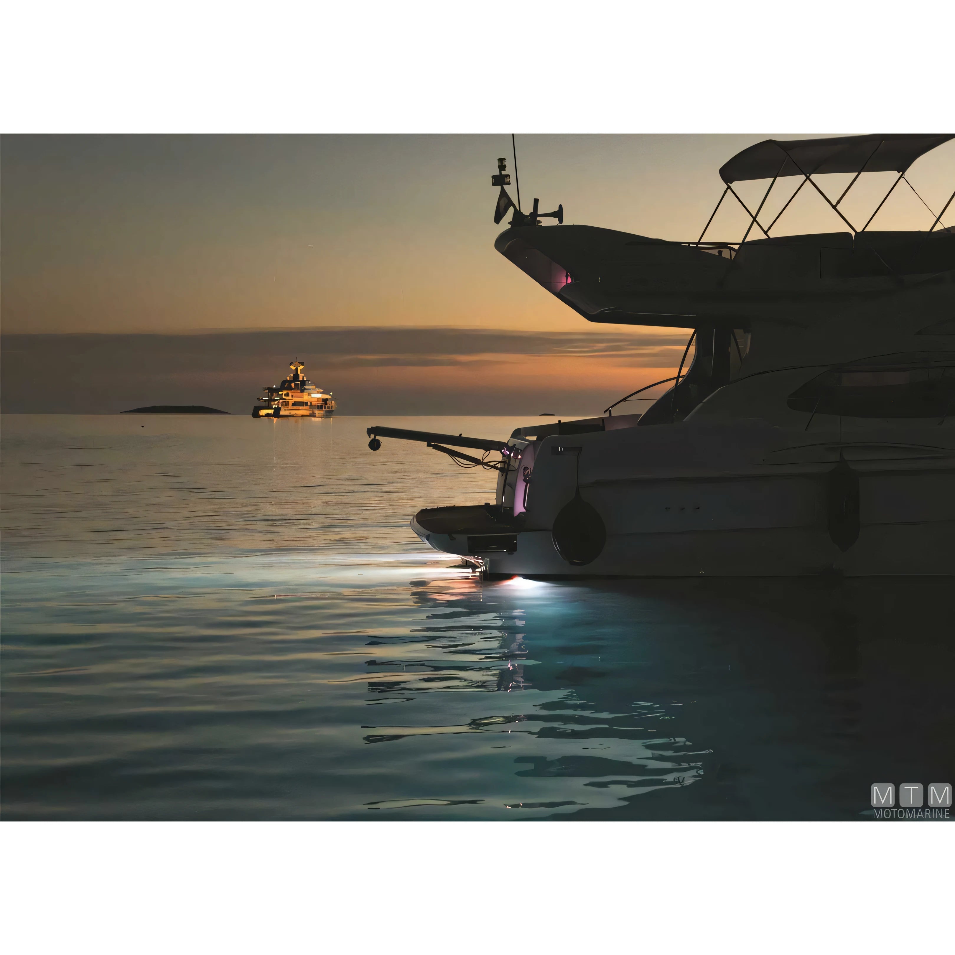 Astel Marine faro subacqueo LED Equator acciaio inox — MSR1280 - Bianco