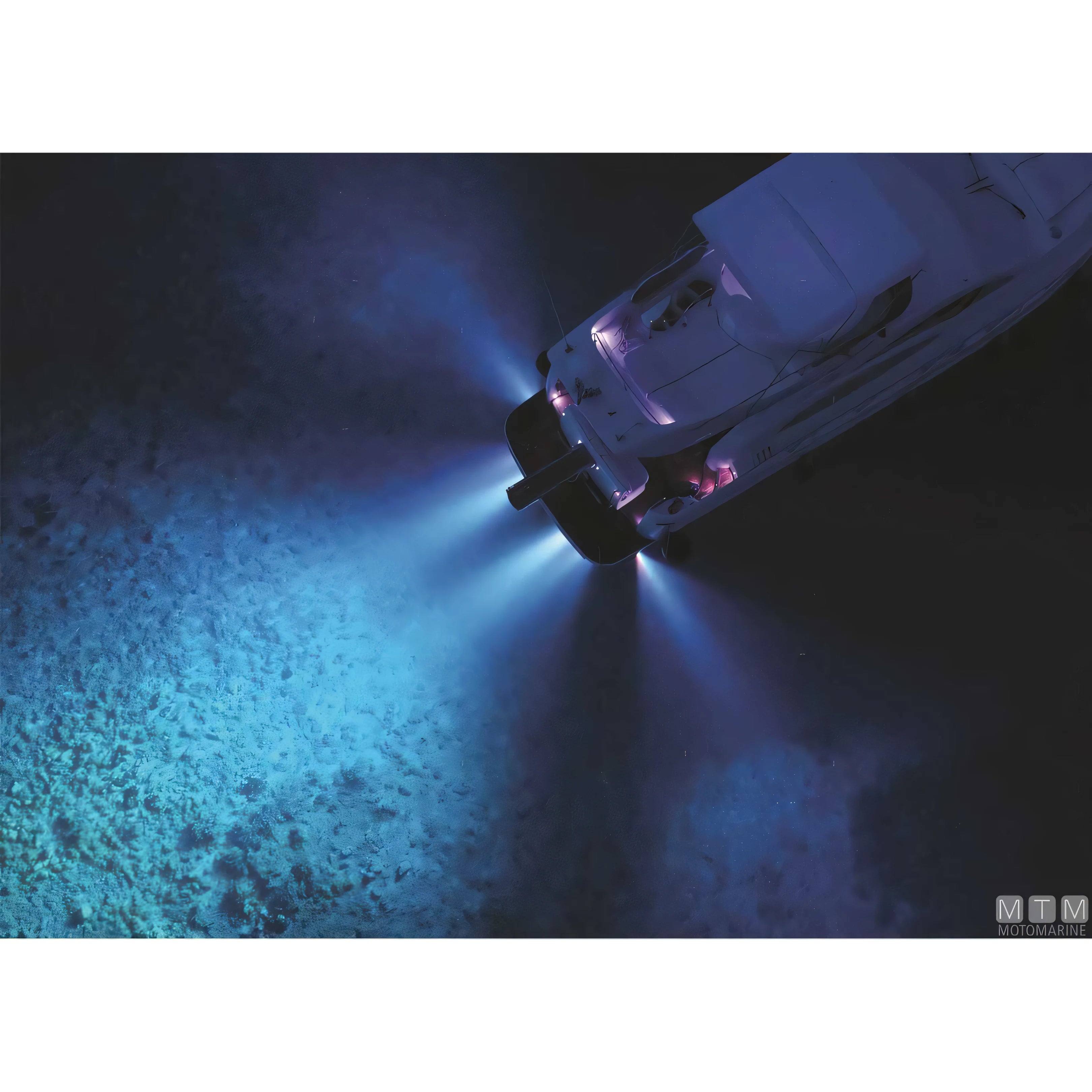 Astel Marine faro subacqueo LED Equator in bronzo — MSR1280 Blu Ø119mm