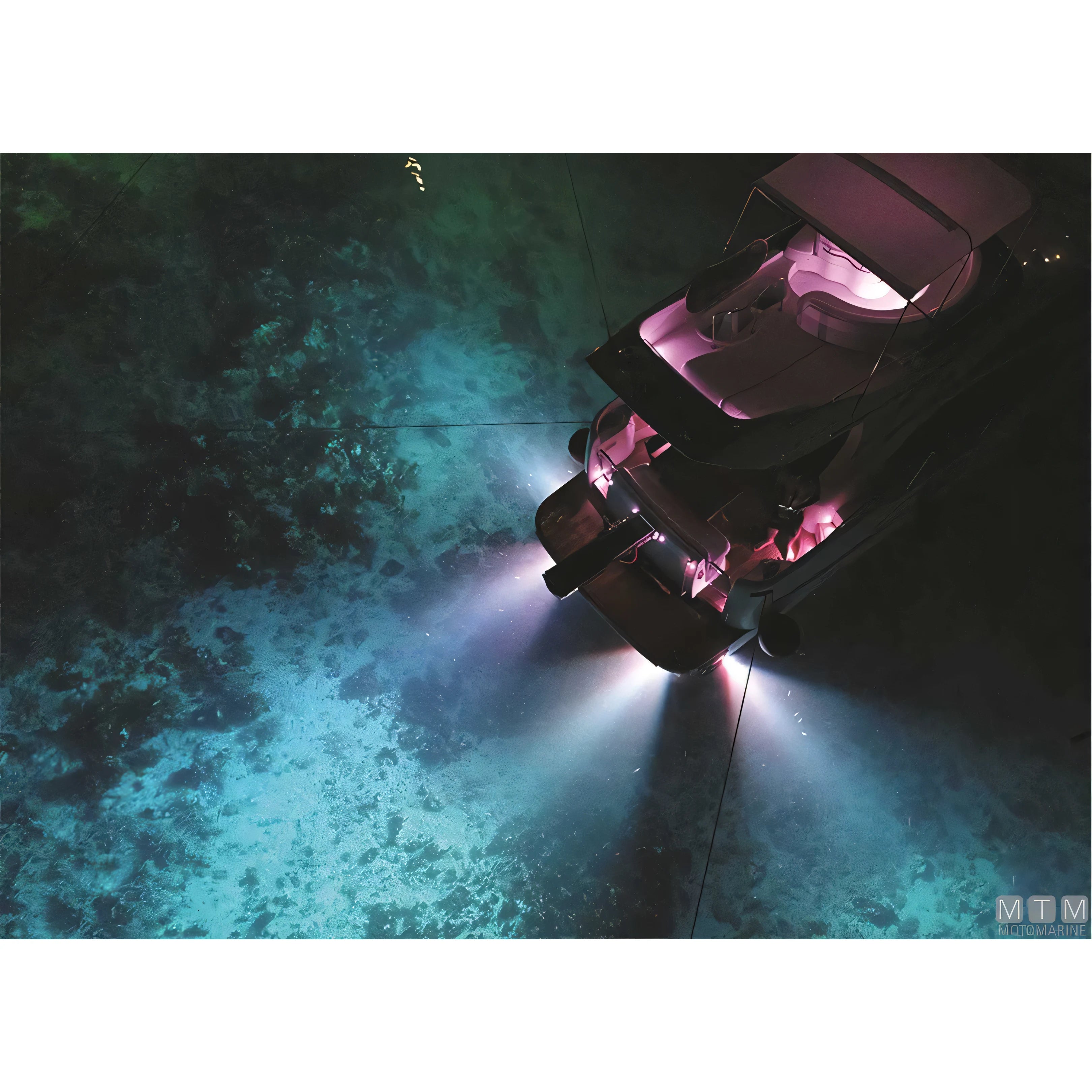 Astel Marine faro subacqueo LED Equator in bronzo — MSR1280 RGBW Ø119mm