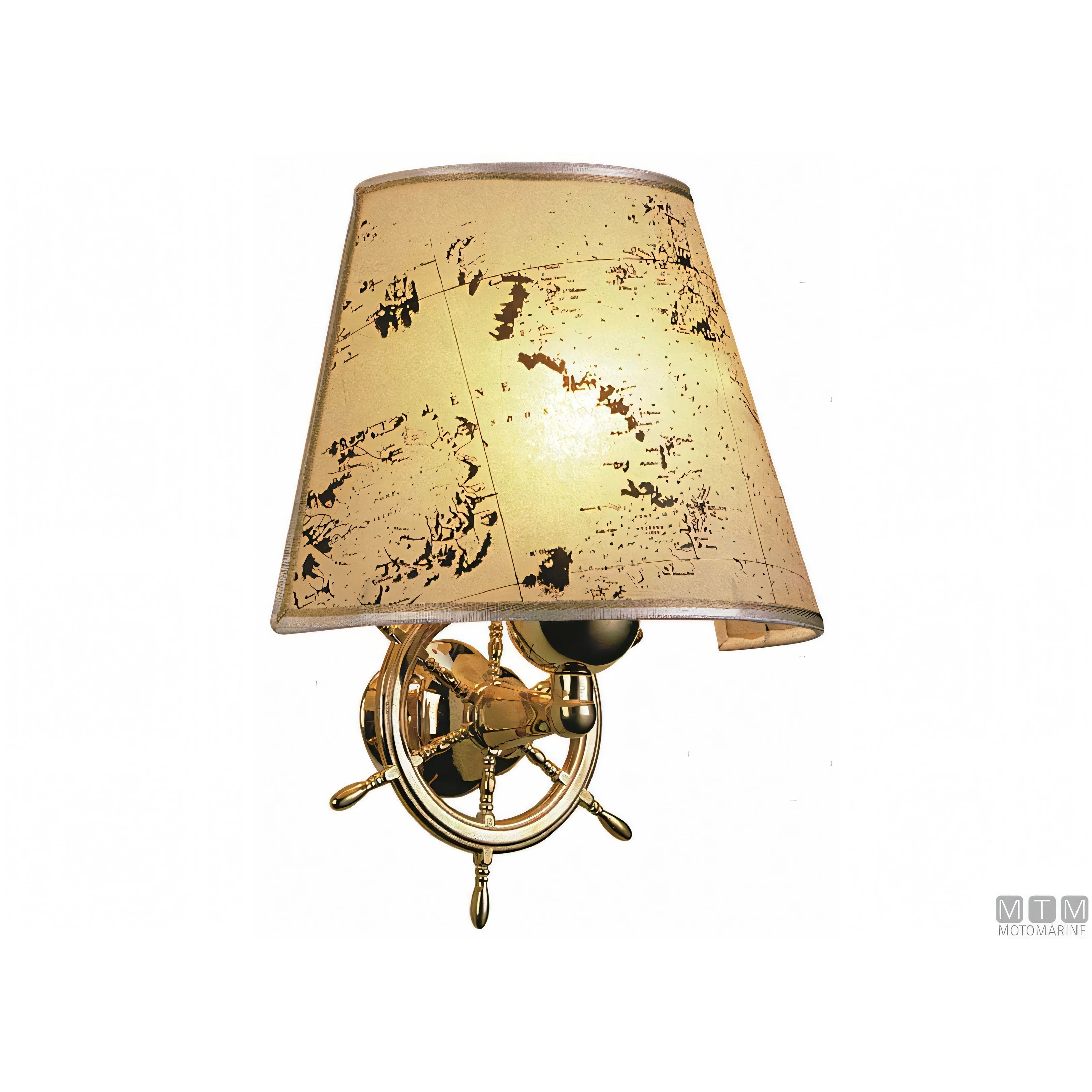Foresti e Suardi applique in ottone con paralume — H 320 x W 275 mm