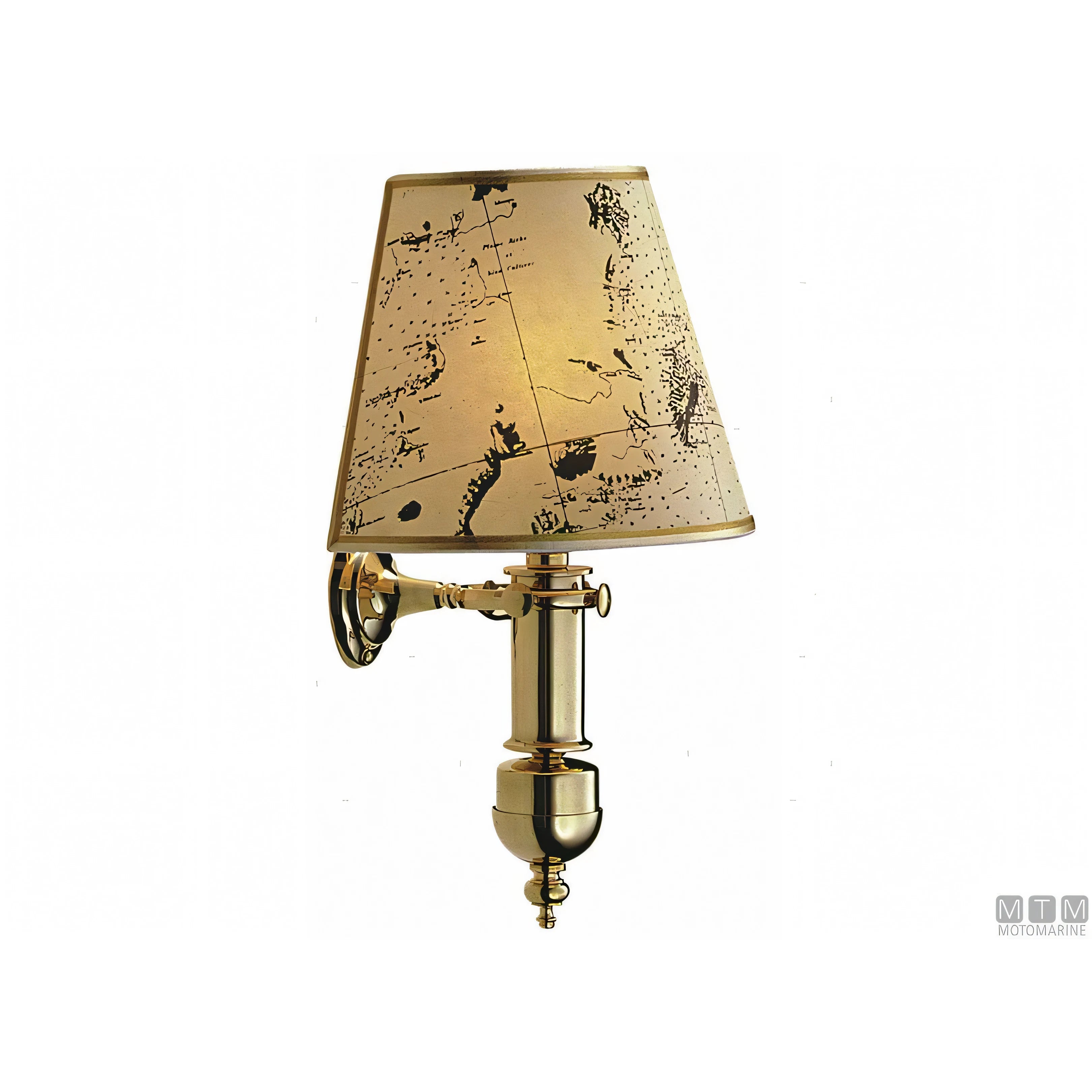 Foresti e Suardi applique oscillante in ottone con paralume — 400 mm