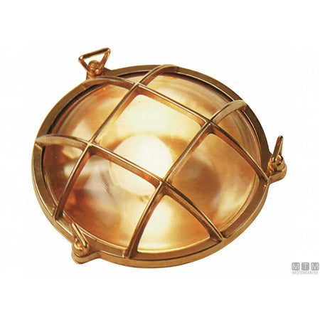 Foresti e Suardi lampada tartaruga rotonda in ottone — Ø 155 mm