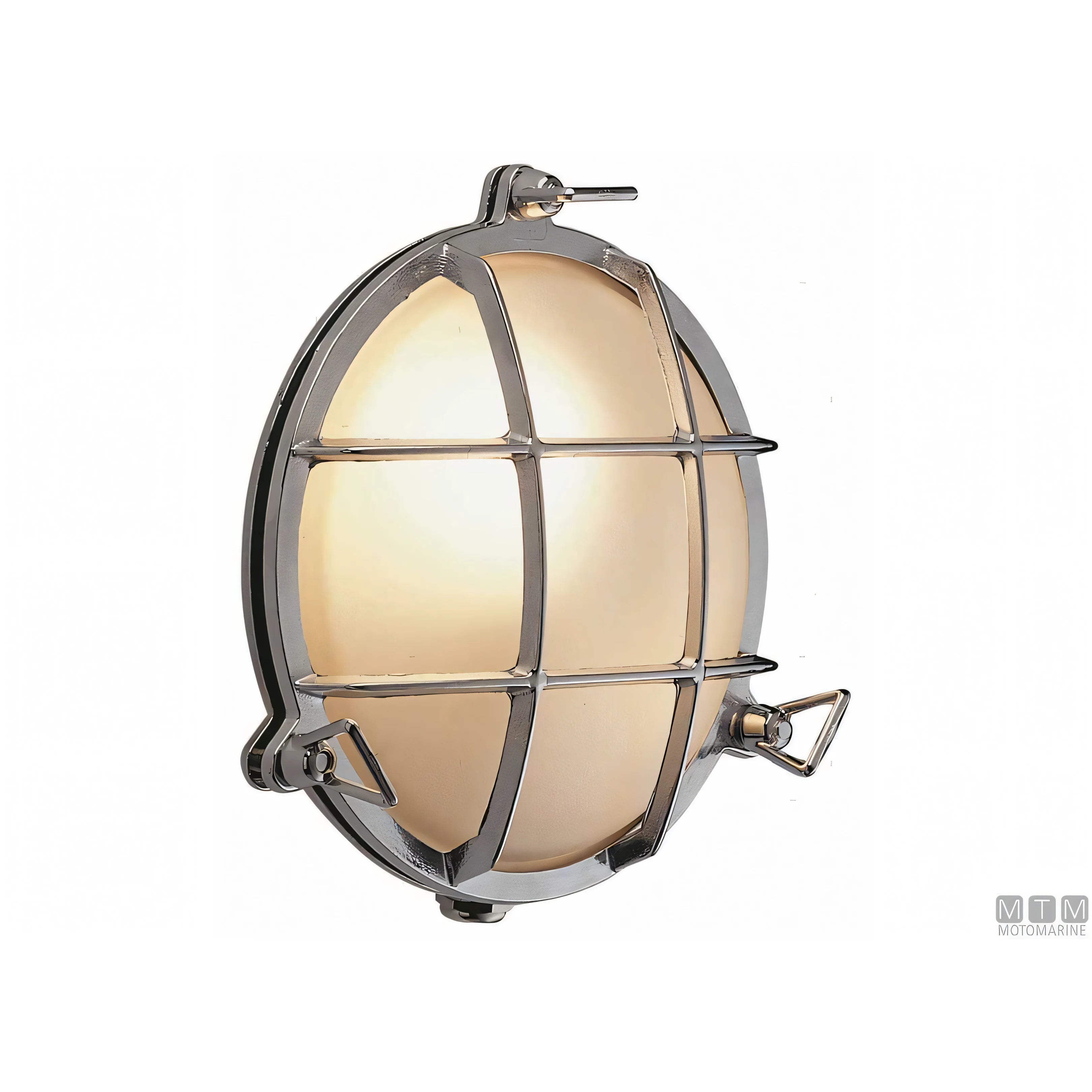 Foresti e Suardi lampada tartaruga rotonda ottone cromato — Ø 155 mm