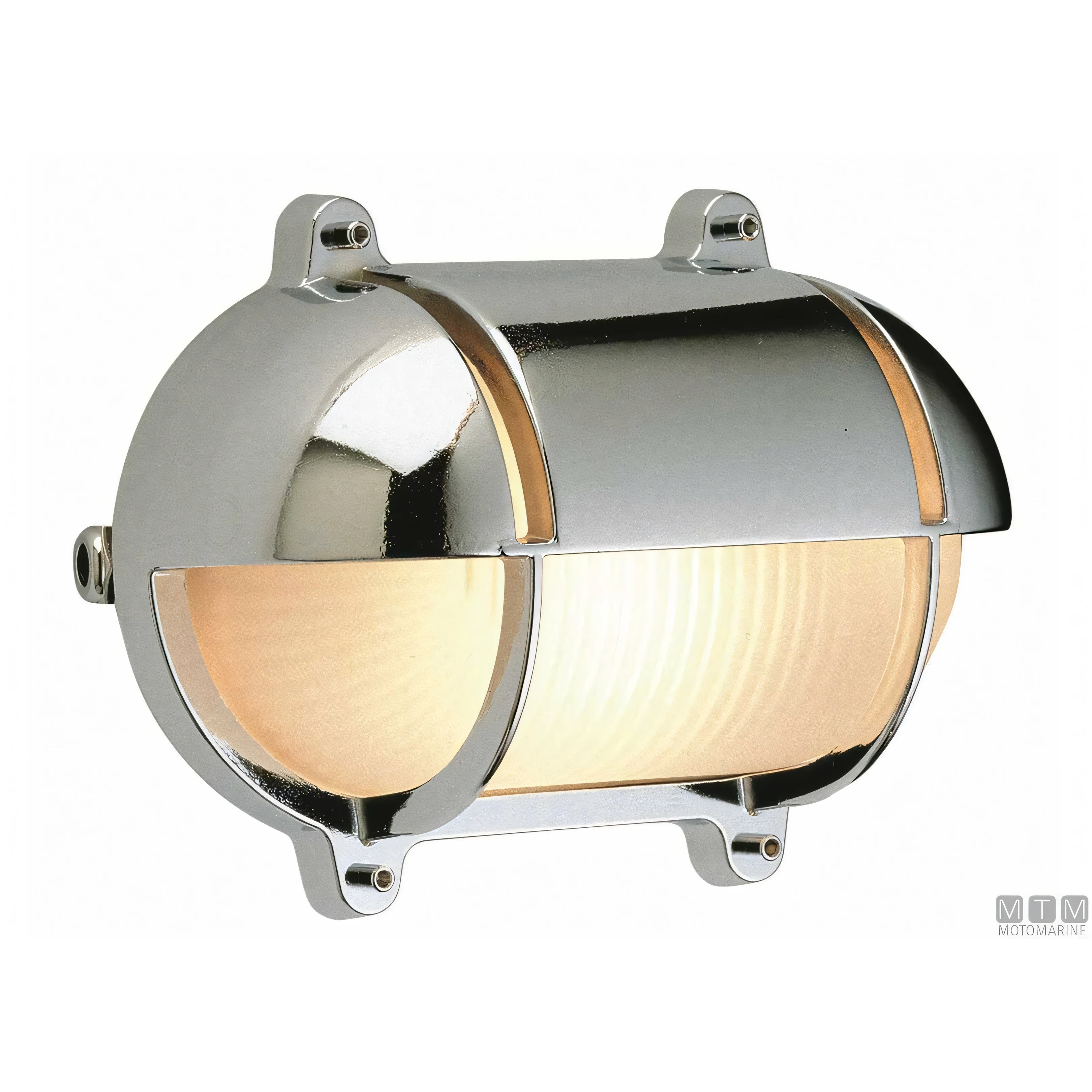 Foresti e Suardi lampada tartaruga ovale in ottone cromato — 182 mm