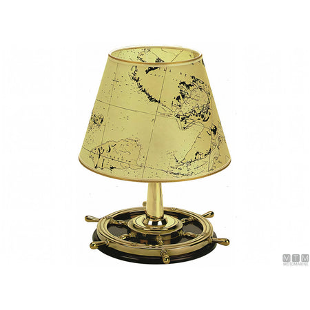 Foresti e Suardi lampada da tavolo timone ottone — H 420 x Ø 330 mm