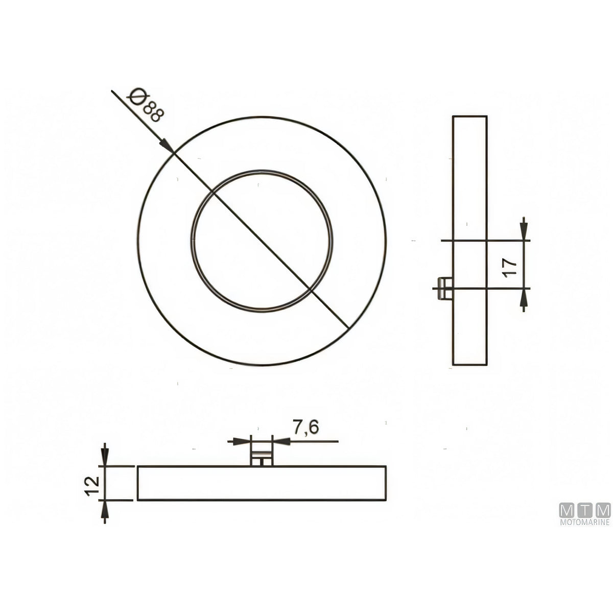 Faretto LED Astel Astra in acciaio inox D88 — Lucido - Luce Calda 3000K