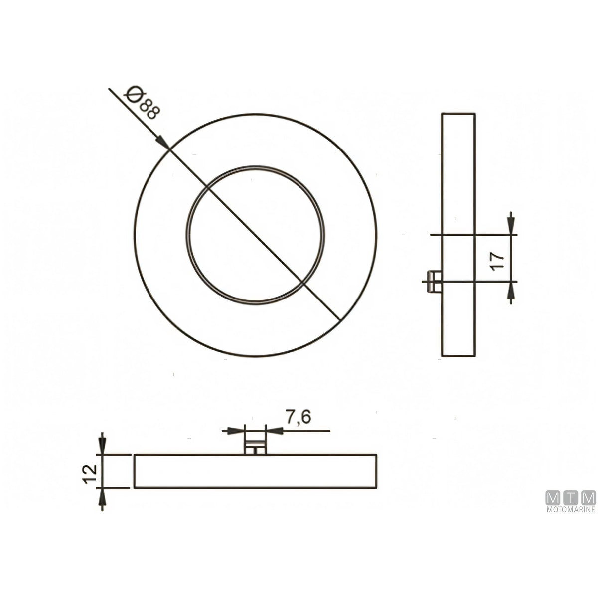 Faretto LED Astel Astra in acciaio inox D88 — Lucido - Luce Calda 3000K