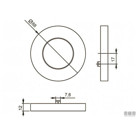 Faretto LED Astel Astra in acciaio inox D88 — Lucido - Luce Calda 3000K