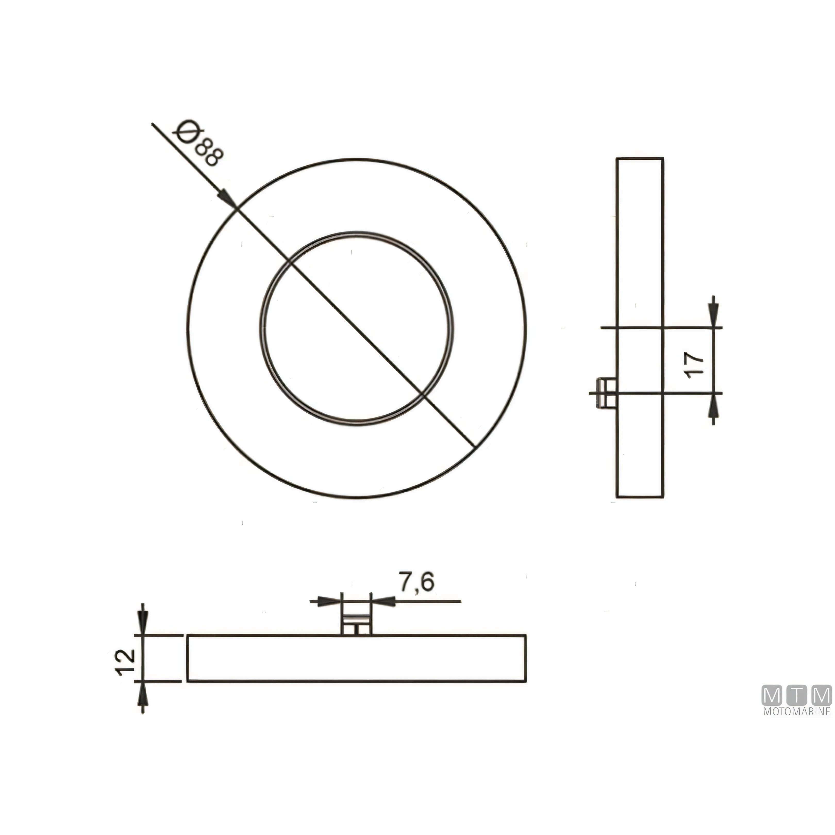 Faretto LED Astel Astra in acciaio inox D88 — Satinato - Luce Calda 3000K