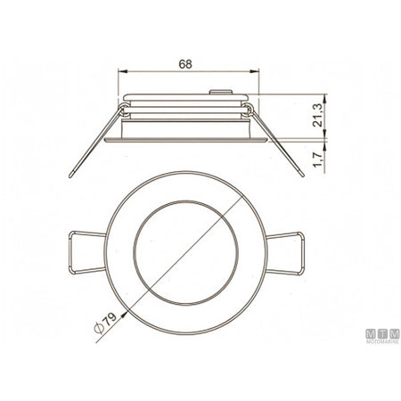 Faretto LED Astel Intensa in acciaio inox da incasso — Satinato - Luce Calda 3000K