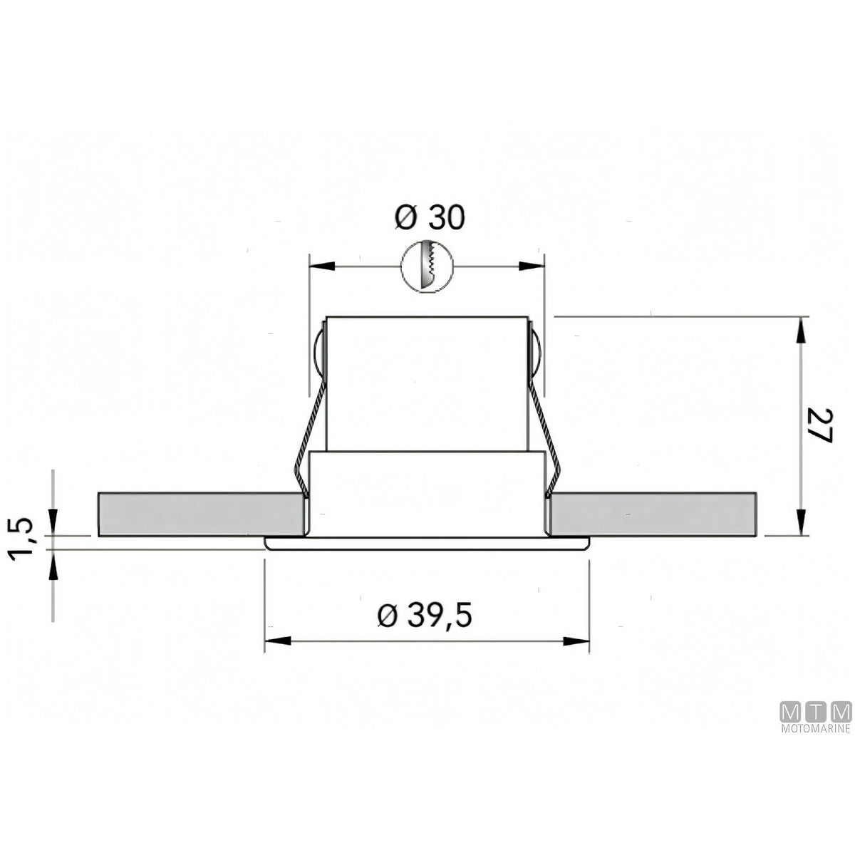 Quick faretto Daisy LED alluminio IP66 — D40mm - Luce Naturale 4000K