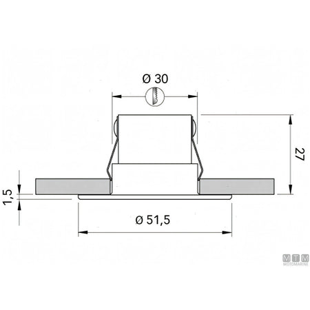 Quick faretto Daisy LED alluminio IP66 — D52mm - Luce Naturale 4000K