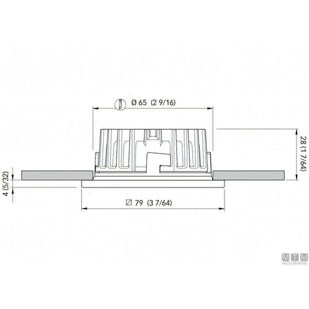 Quick Faretto LED Marina IP65 Acciaio Inox — H 4 mm - Luce Calda