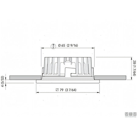 Quick Faretto LED Marina IP65 Acciaio Inox — H 4 mm - Luce Calda