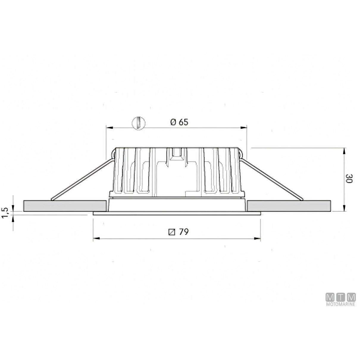 Quick Faretto LED Marina IP65 Acciaio Inox — H 1,5 mm - Luce Naturale