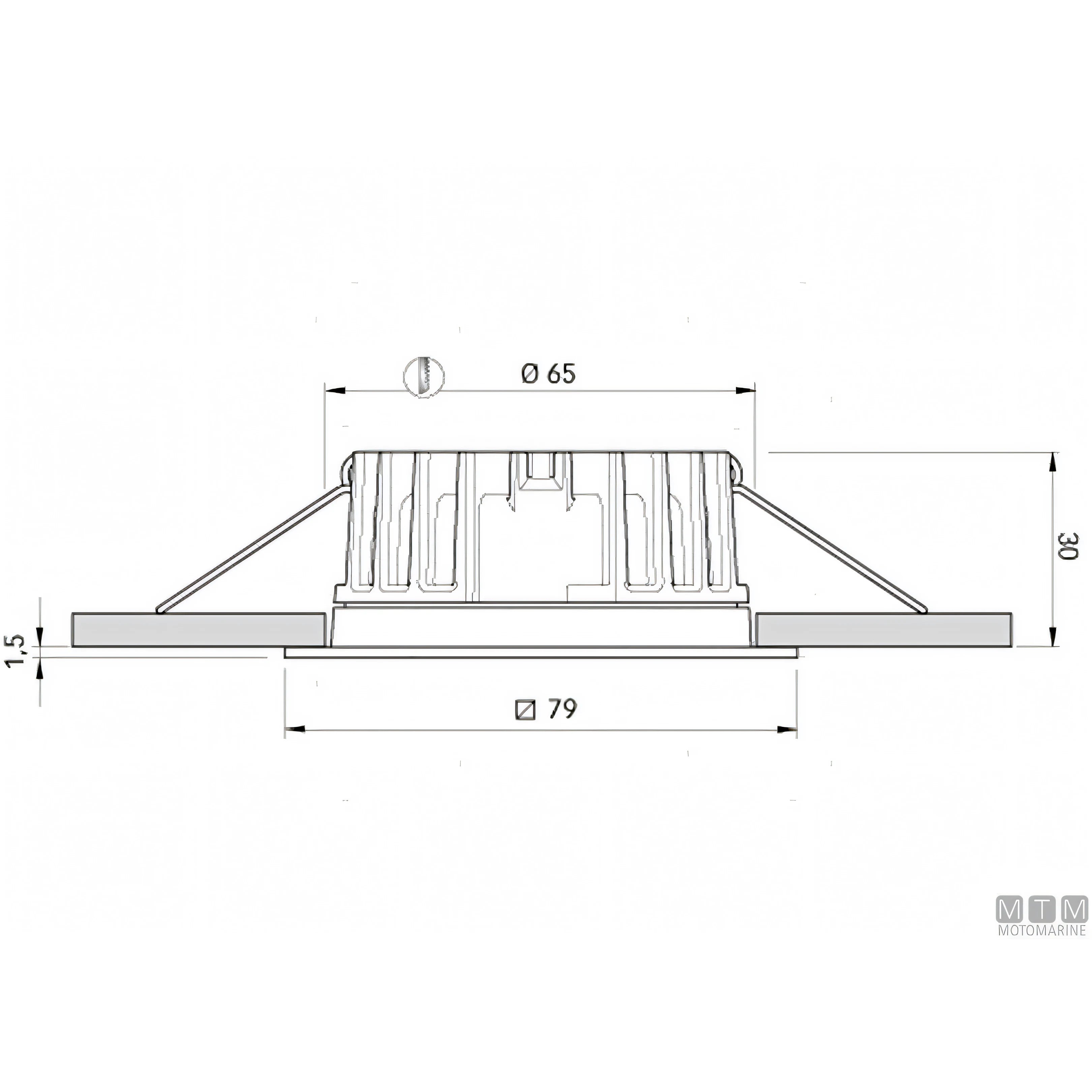 Quick Faretto LED Marina IP65 Acciaio Inox — H 1,5 mm - Luce Naturale