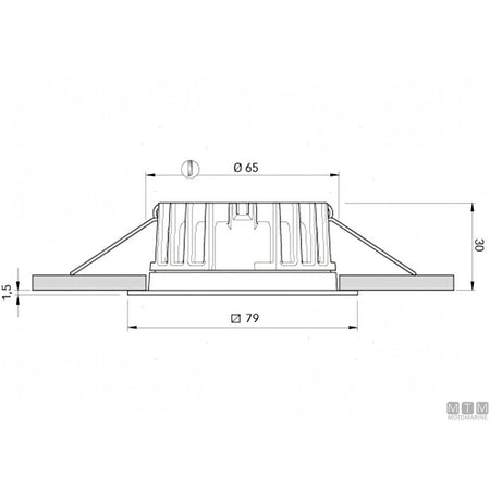 Quick Faretto LED Marina IP65 Acciaio Inox — H 1,5 mm - Luce Calda