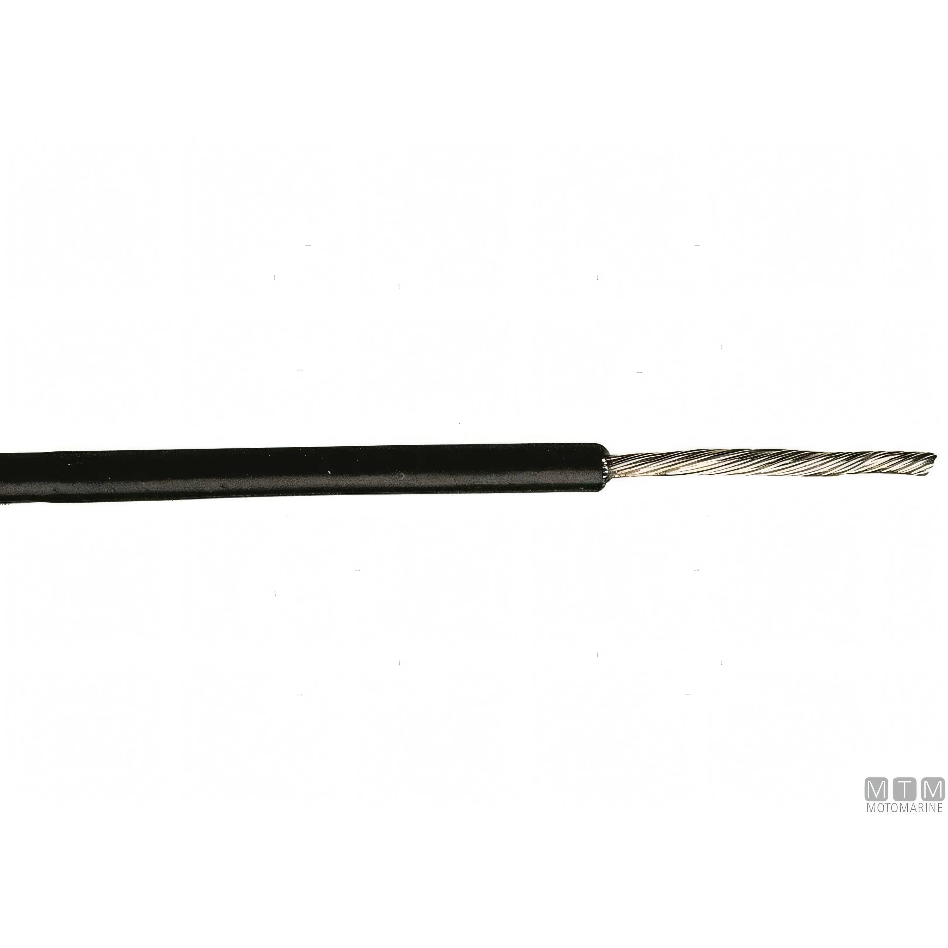 Cavo elettrico marino unipolare in rame stagnato con guaina in Nitrile — 1x1,5 mm² Nero — 100 m