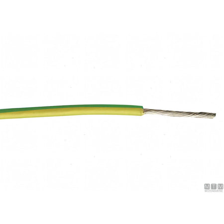 Cavo elettrico marino unipolare in rame stagnato con guaina in Nitrile — 1x2,5 mm² Giallo/Verde — 100 m