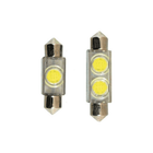 Lampadine siluro LED L35mm 1W: una con 1 LED e una con 2 LED, corpo trasparente, terminali metallici | Onautica