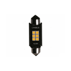 Lampadina siluro LED 41mm CANBUS nera con 6 chip ambra, piedini metallici a punta | Onautica