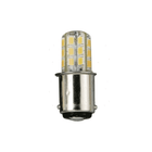 Lampadina LED BA15D 2W cilindrica con gel trasparente e zoccolo cromato a perni paralleli | Onautica