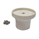 Basetta bianca per fanale testa d'albero in plastica con foro centrale e 3 viti inox incluse | Onautica