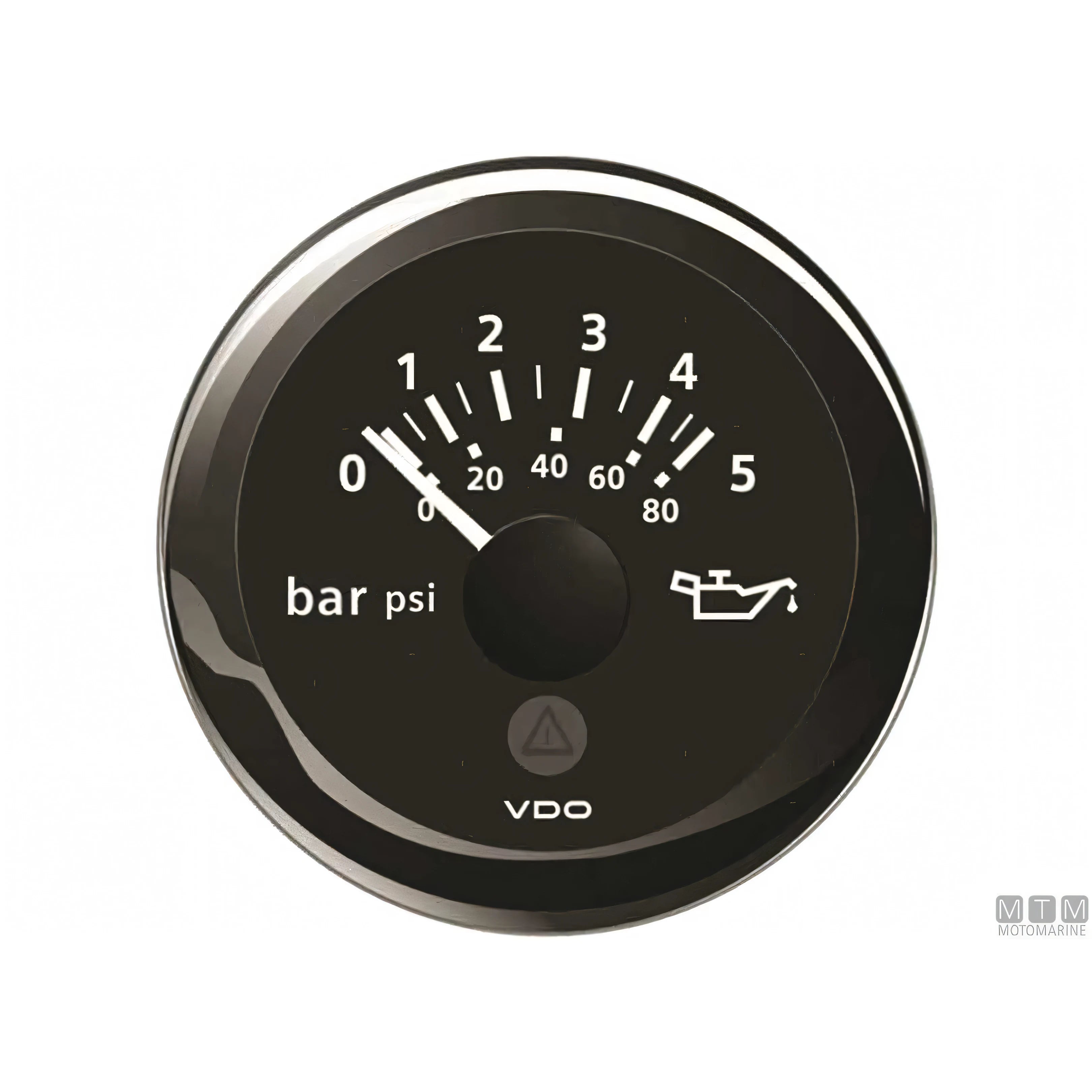 VDO Black View Line indicatore strumentazione nautica quadrante nero — Pressione olio 5 bar