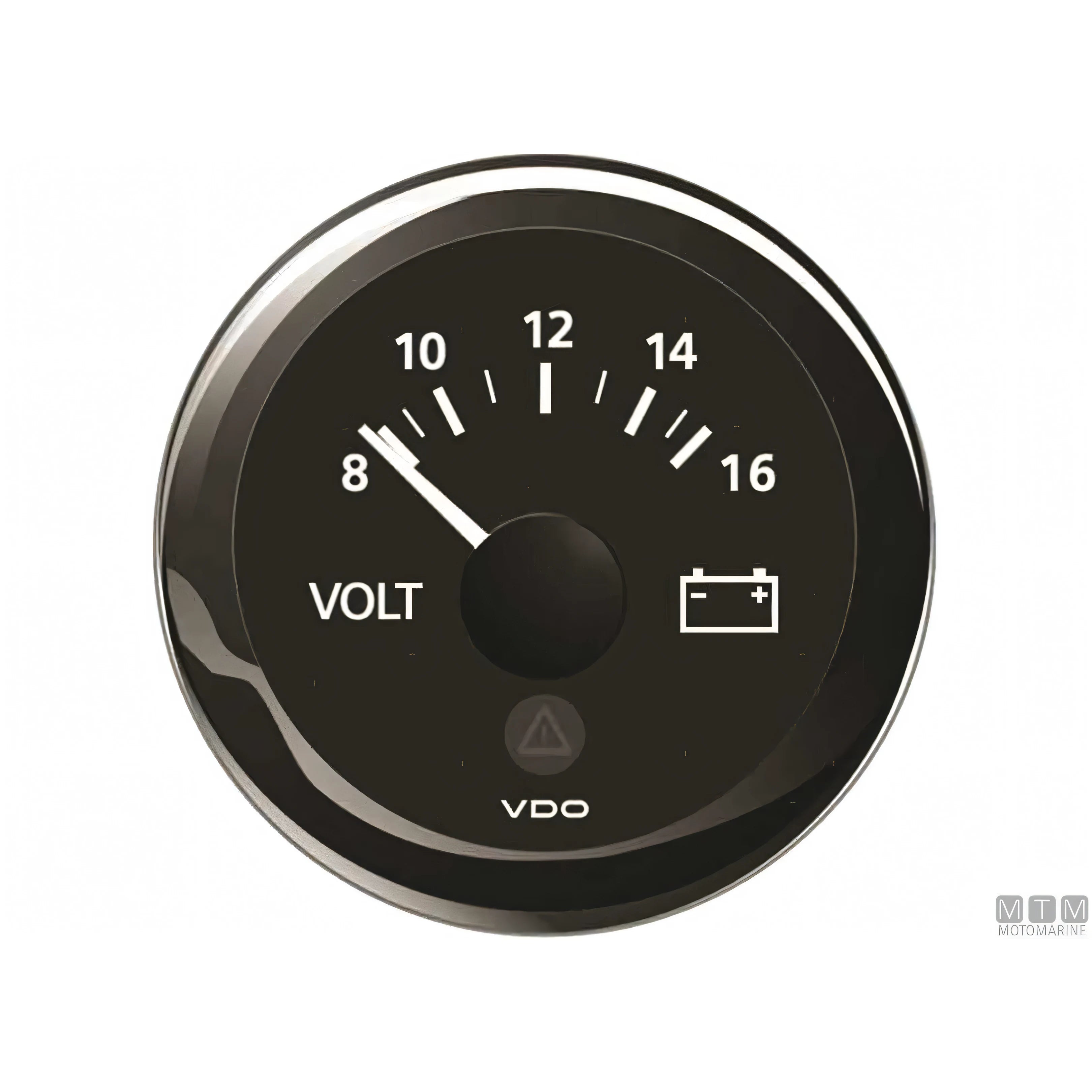 VDO Black View Line indicatore strumentazione nautica quadrante nero — Voltmetro 8-16V