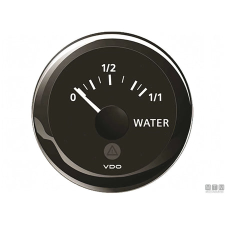 VDO Black View Line indicatore strumentazione nautica quadrante nero — Livello acqua 3-180 ohm