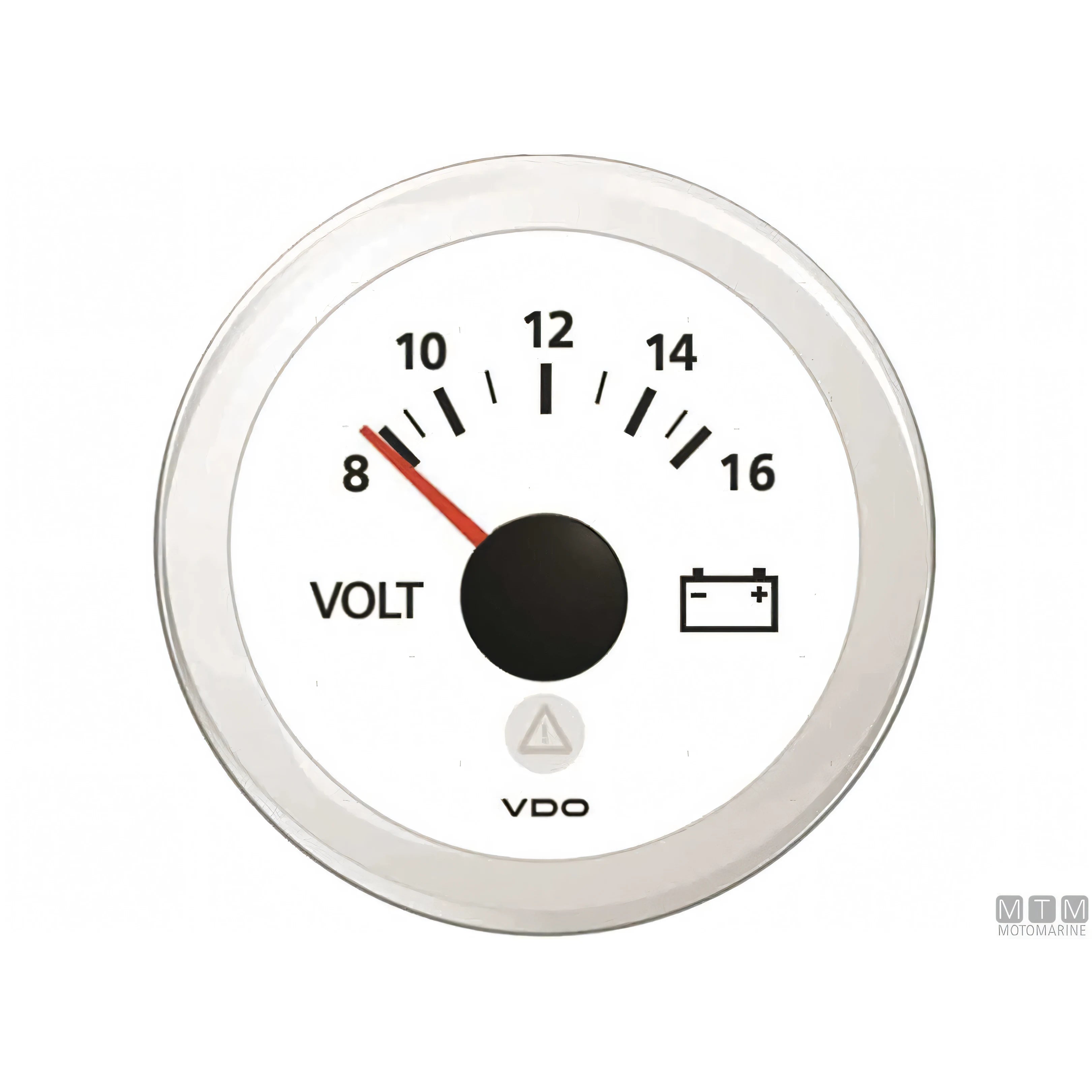 Strumento VDO White View Line quadrante bianco — Voltmetro 8-16V
