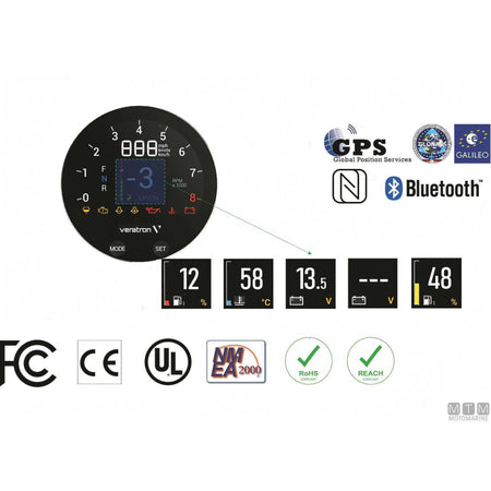 Display Veratron VMH35 per strumentazione motore — Ø 85 mm