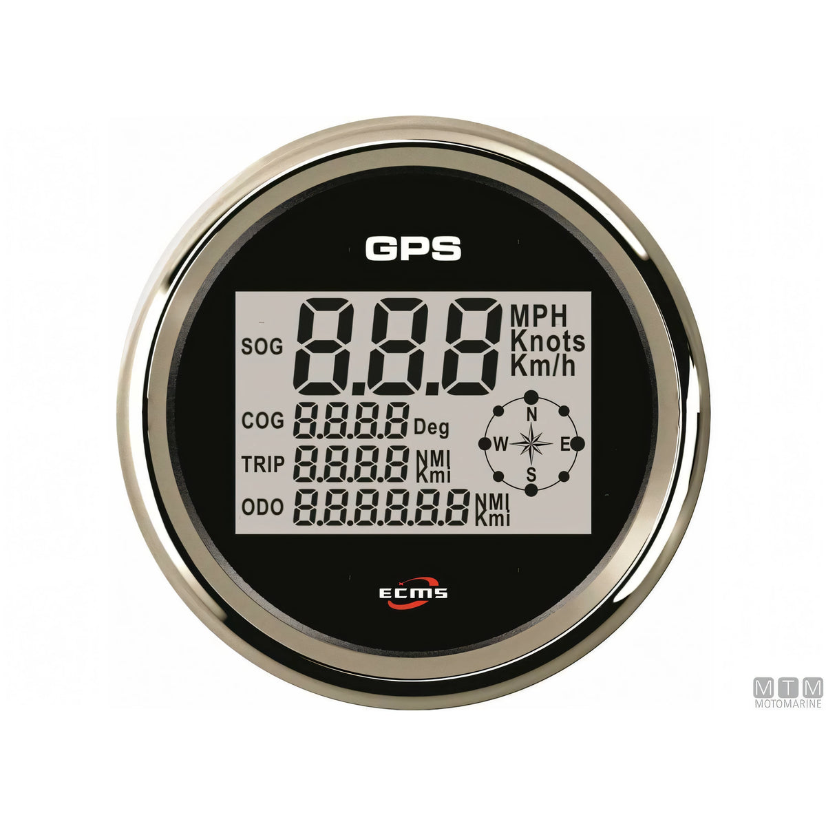 Motomarine Contanodi GPS Black Chrome — Black Chrome