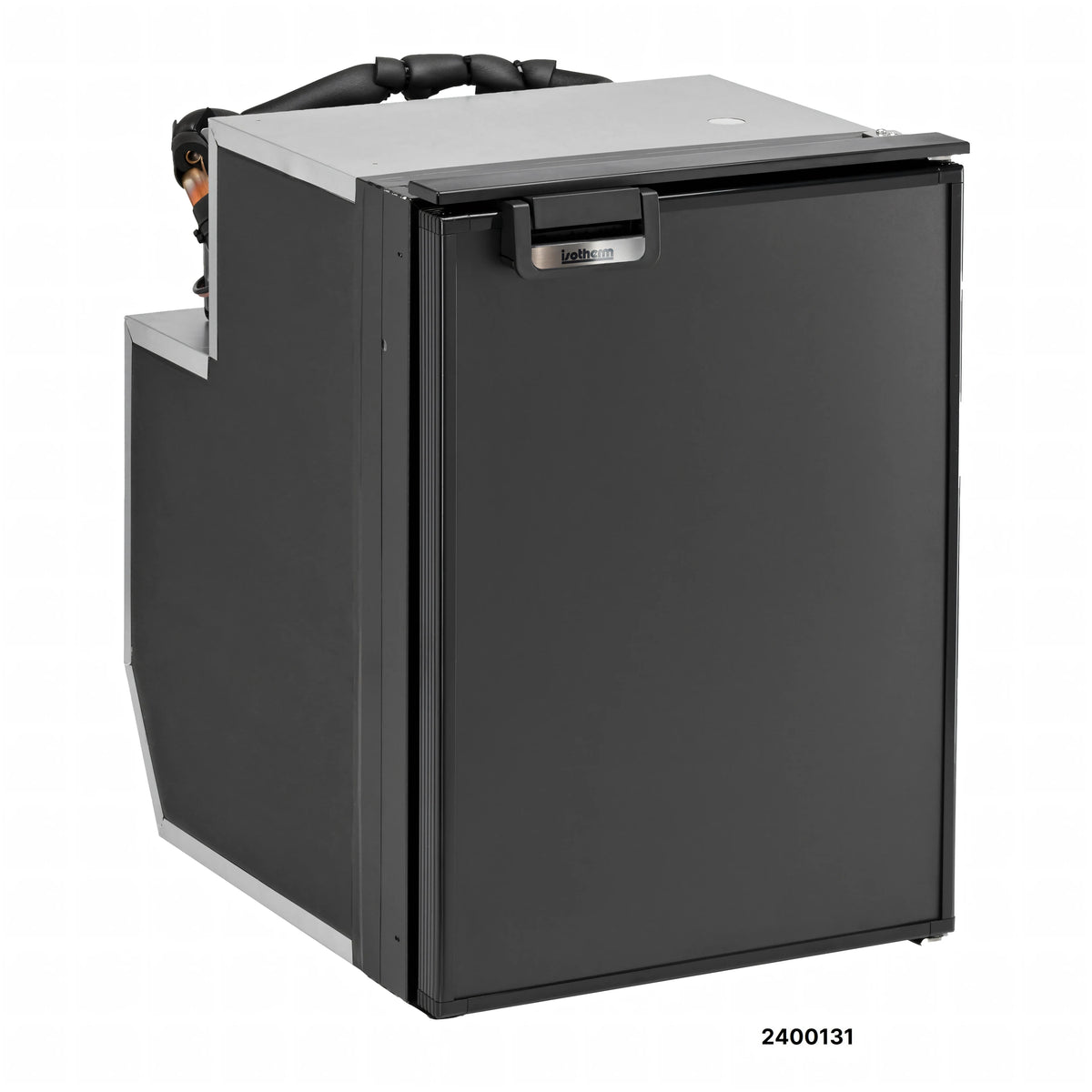 Frigorifero Isotherm Total Black, vista laterale