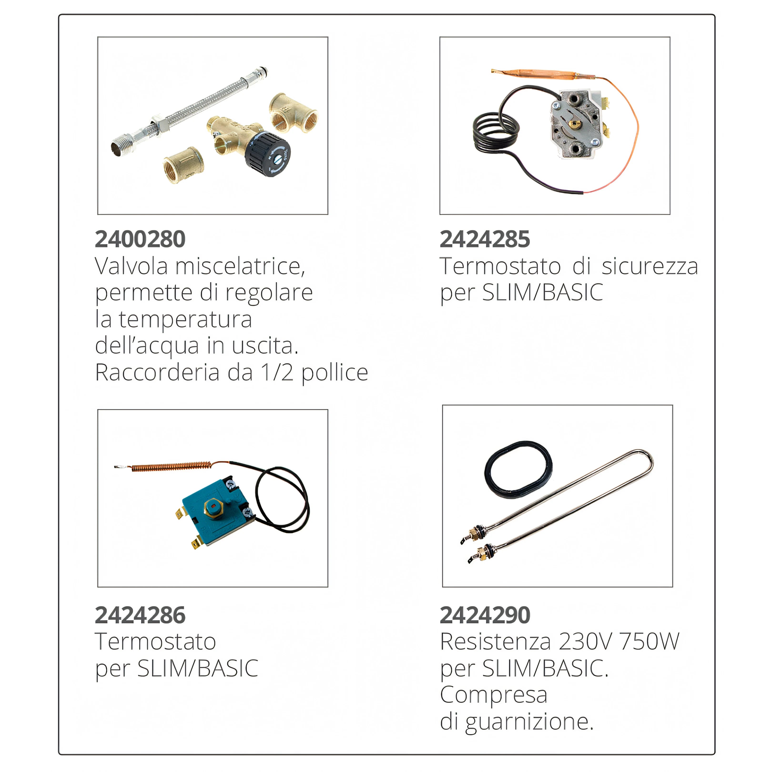 Boiler Isotemp, disegno tecnico con dimensioni