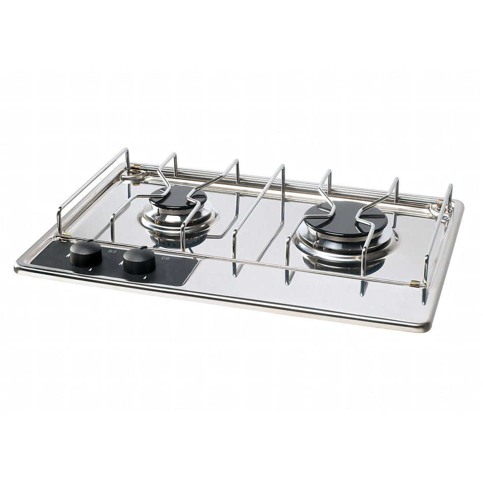 Piano cottura a gas ENO Hydra 2 fuochi in acciaio inox