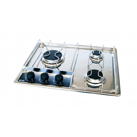 Piano cottura a gas ENO KOS 3 fuochi in acciaio inox