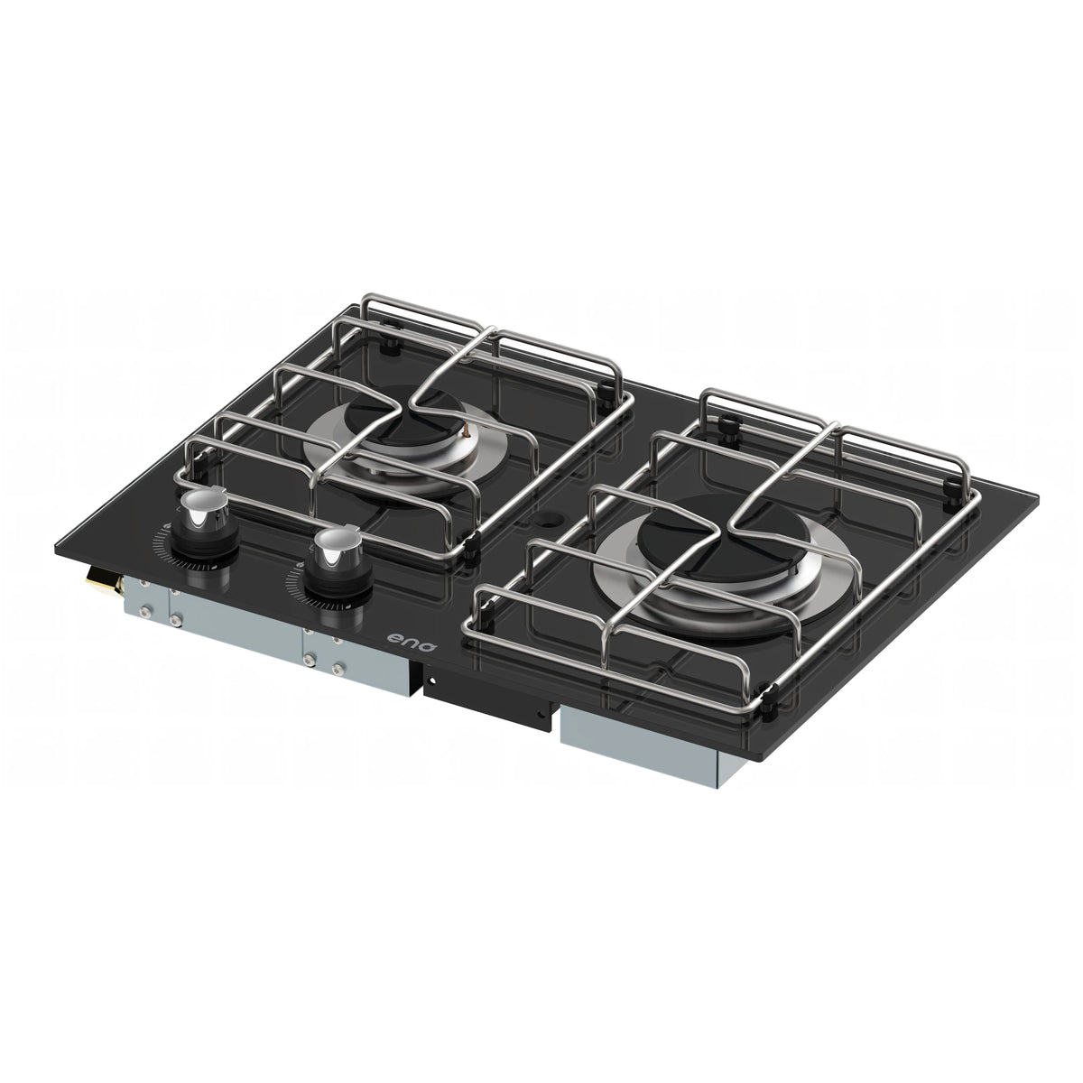 Piano cottura a gas ENO Masterglass 2 fuochi in vetro temperato