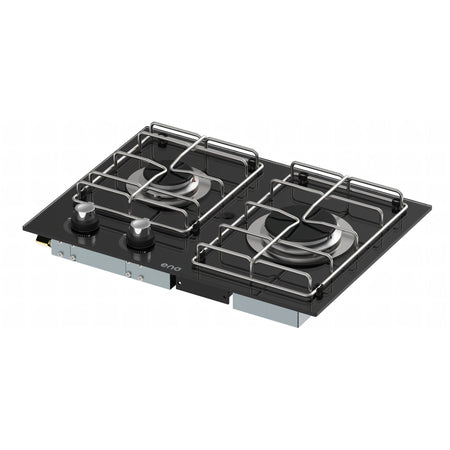 Piano cottura a gas ENO Masterglass 2 fuochi in vetro temperato